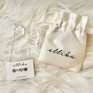 Ettika Solo Stone Bracelet CZ Silver-Plated